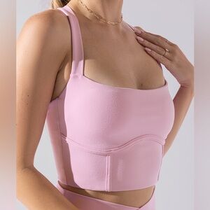 Daphne Corset Crop Top - Bubblegum